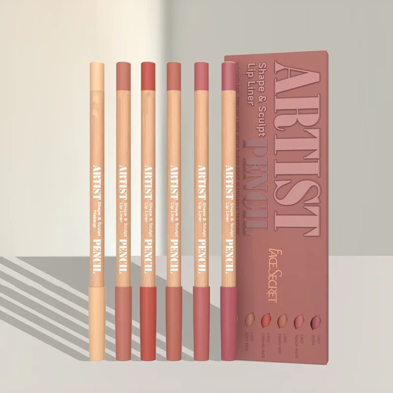 Lip Liner Pencil Set - Precise, Soft Blendable Matte Shades for Lip Makeup