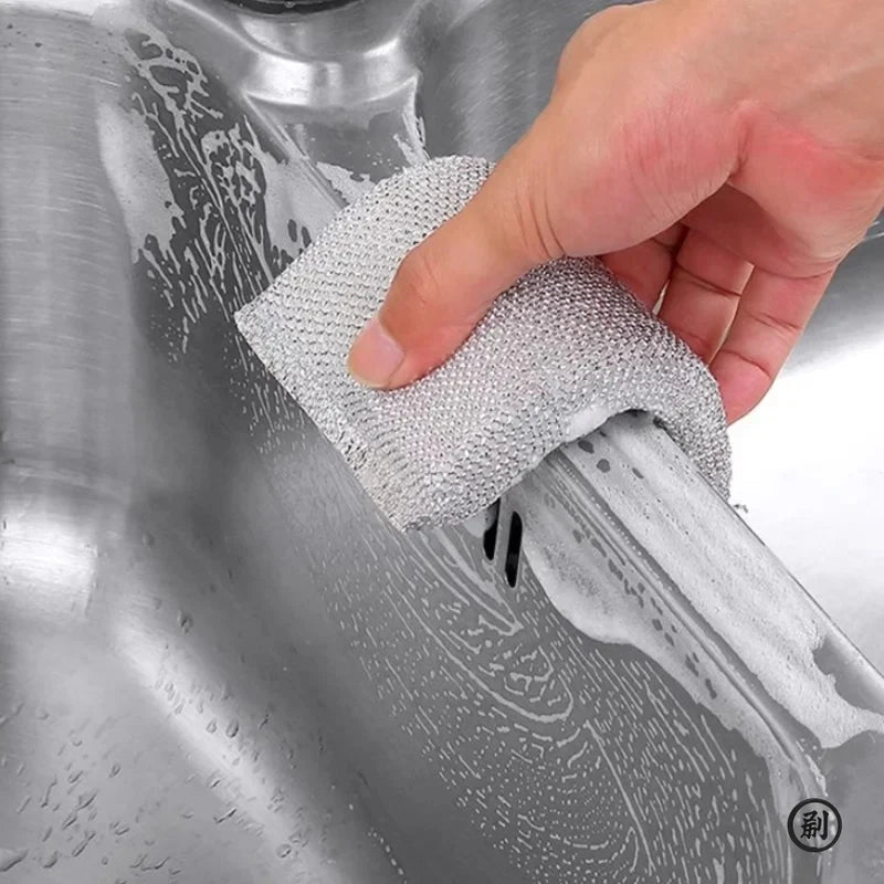 4Pcs Kitchen Dishwashing Sponge Set - Scratch-Free Pot Brush Household Cleaning