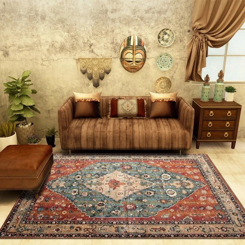 Moroccan Style Plush Rug - Home Decor Lounge Carpet for Living Room & Bedroom