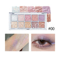 Long-Lasting Eyeshadow Palette with Matte, Shimmer & Glitter Shades - Korean Cosmetic