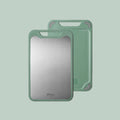 Dual-Side Stainless Steel and Plastic Cutting Board with Anti-Slip Feet