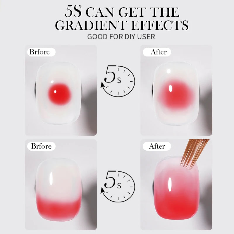 Watercolor Gel Nail Polish - Clear 10ml for Marble & Spreading Effects