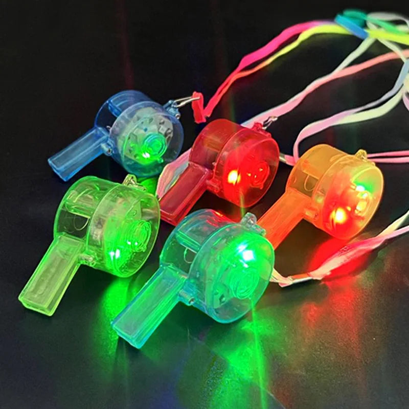 LED Cheer Props Flash Whistle Set for Kids' Parties and Events