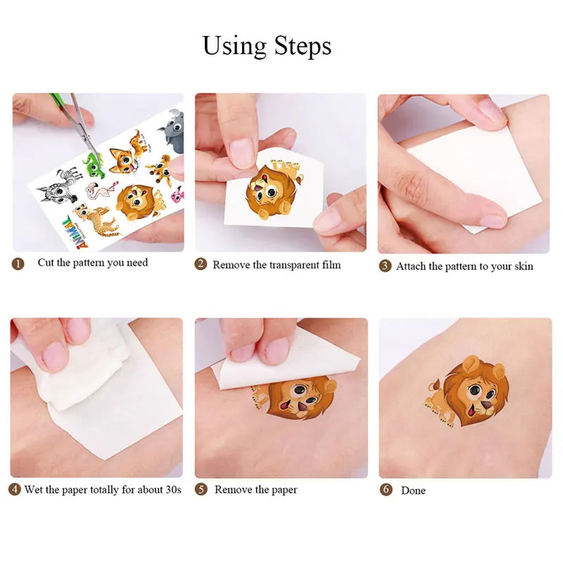 Halloween Temporary Face Tattoos - 9 Sheets Waterproof Zombie Vampire Clown Designs