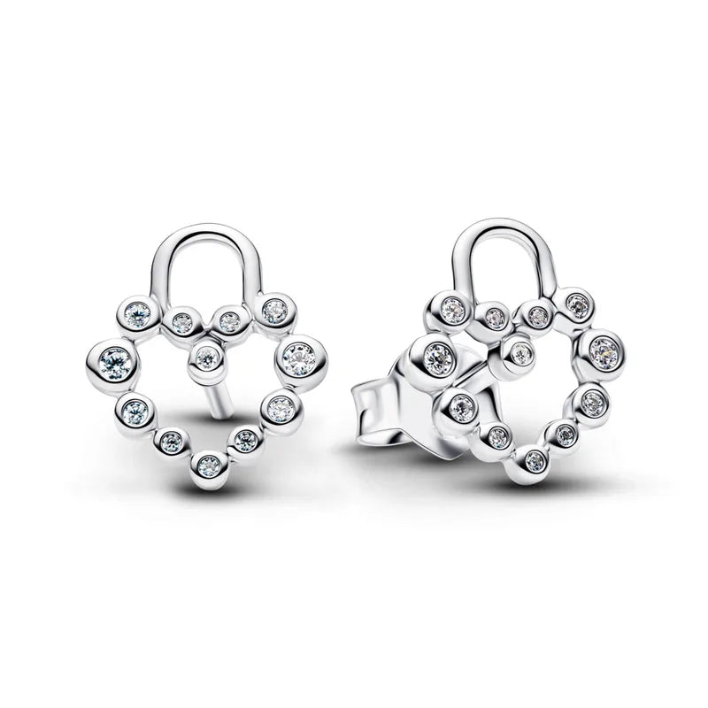 925 Silver Butterfly Heart Square Earrings for Women High-Quality Jewelry Gift