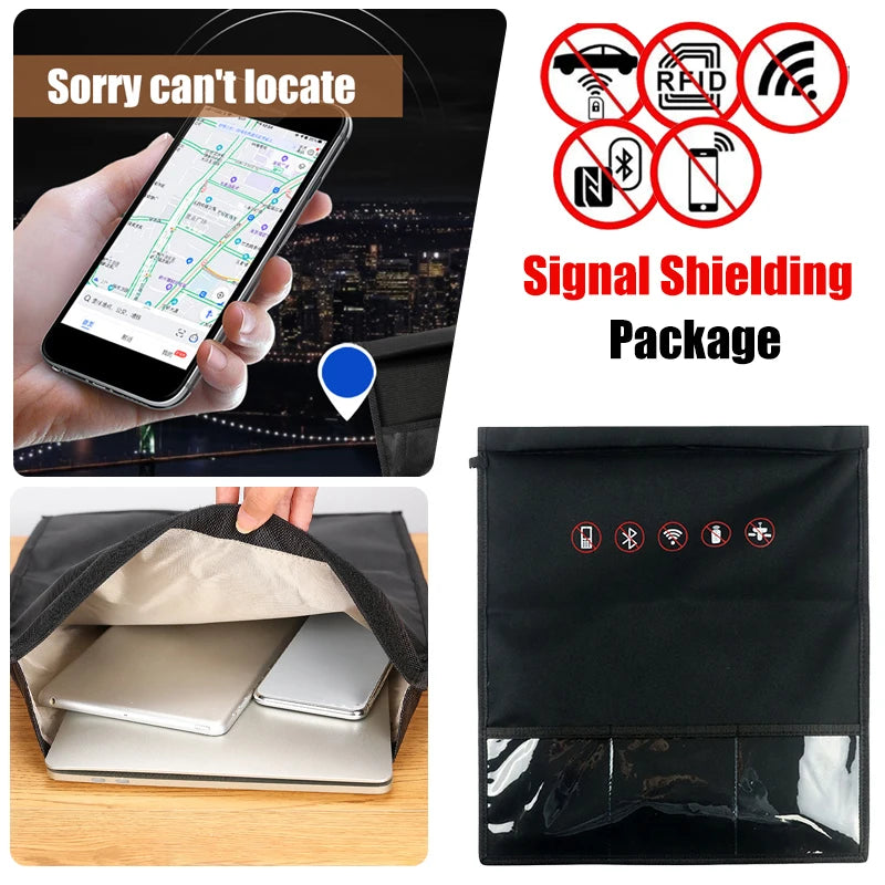 Faraday Signal Blocking Bag for Phones, Cards & Devices - Anti-Radiation Privacy Pouch