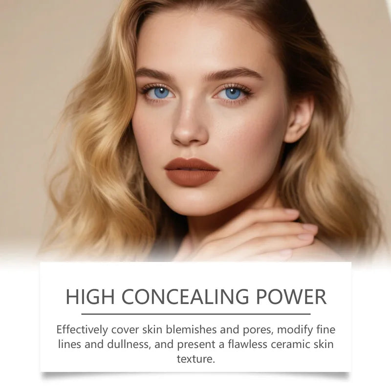 Temperature Changing Foundation Stick with Built-in Brush Waterproof Long-Lasting Face Makeup