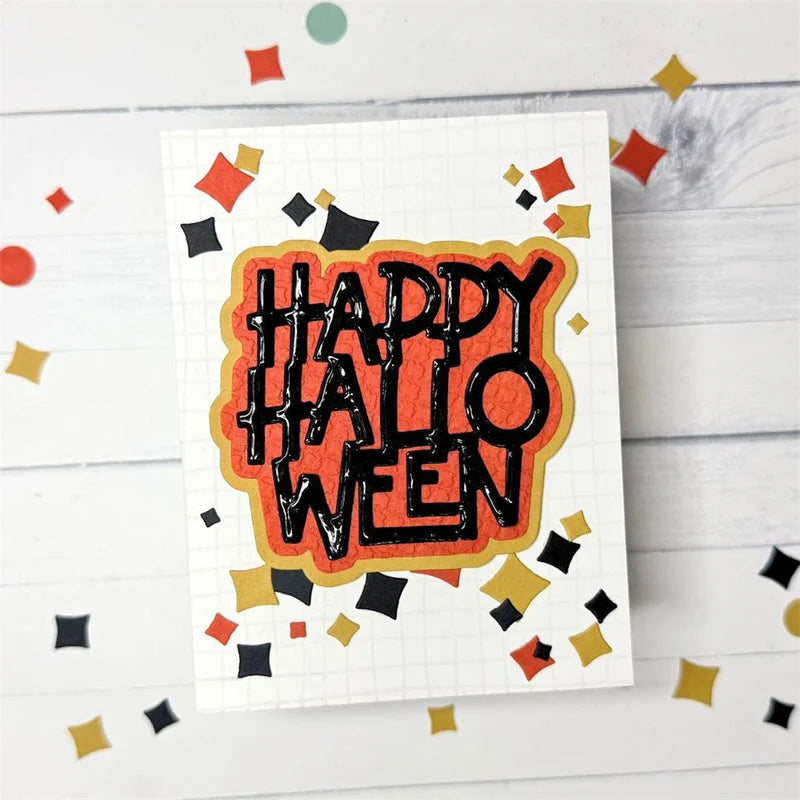 Halloween Spooky Season Craft Stencil and Die Cutting Set for Scrapbooking & DIY Decor