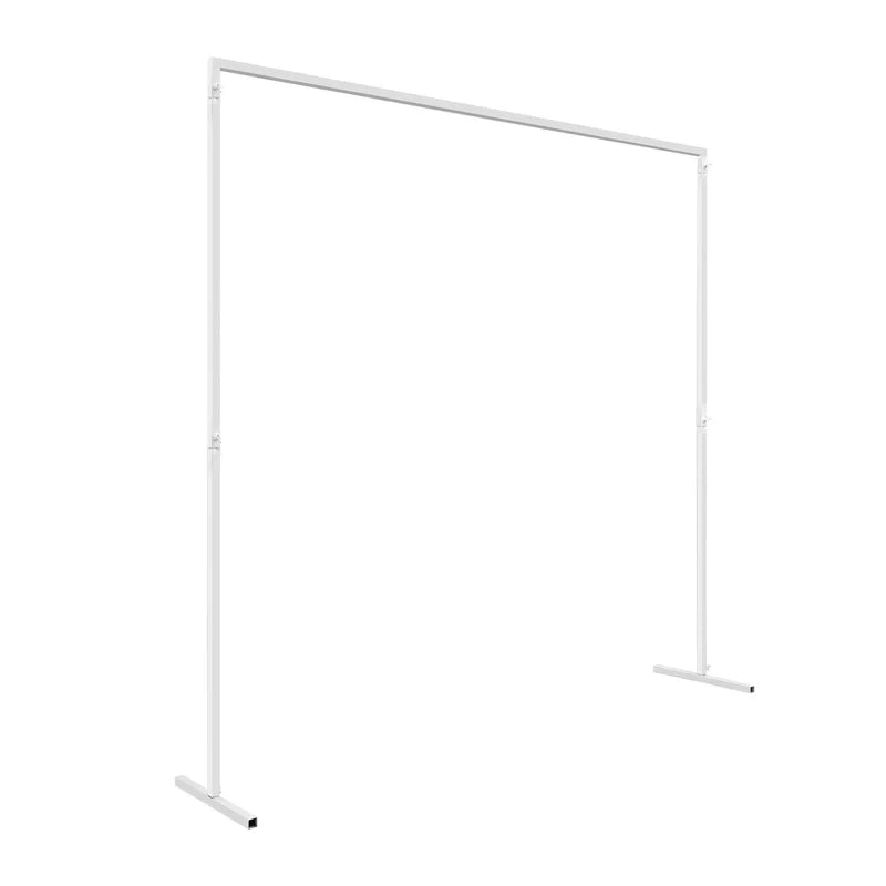 White Metal Wedding Arch Stand 2x2m Adjustable Garden Backdrop Frame