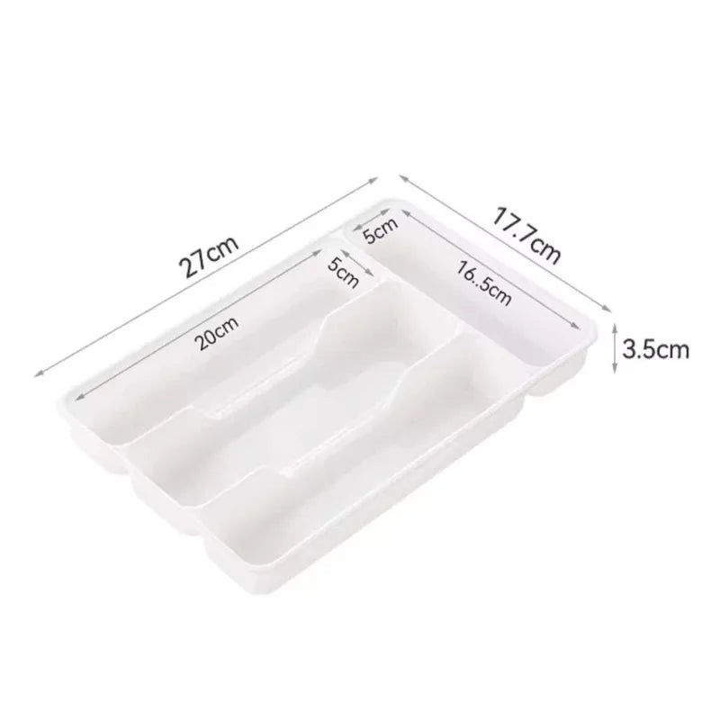 Kitchen Cutlery Organizer Drawer Tray with Multiple Compartments, Easy Clean