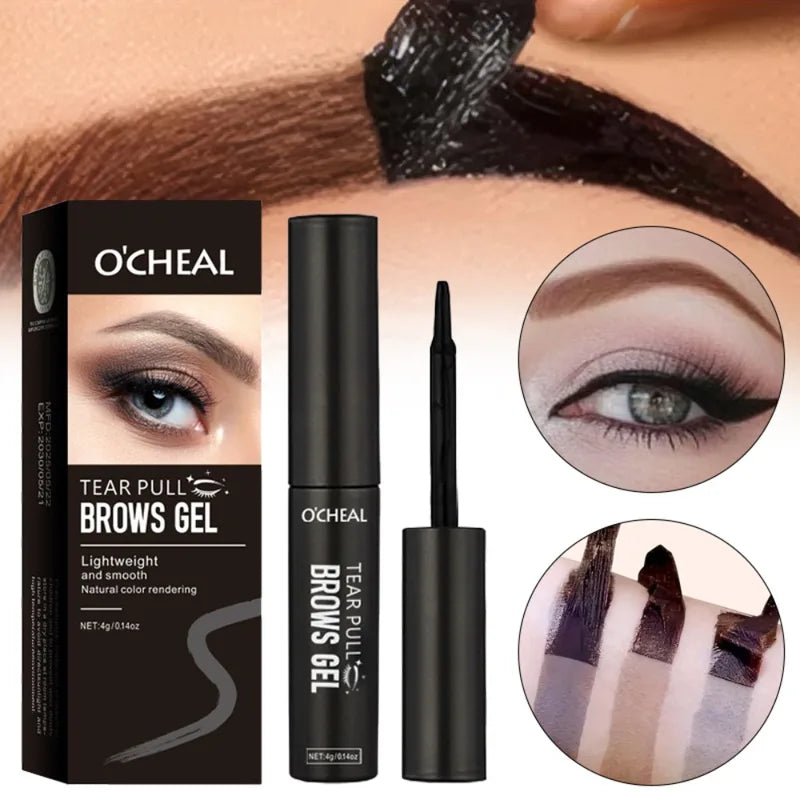 Waterproof Semi-Permanent Eyebrow Tint Gel - Peel-Off Brow Makeup, Natural & Smudge-Resistant