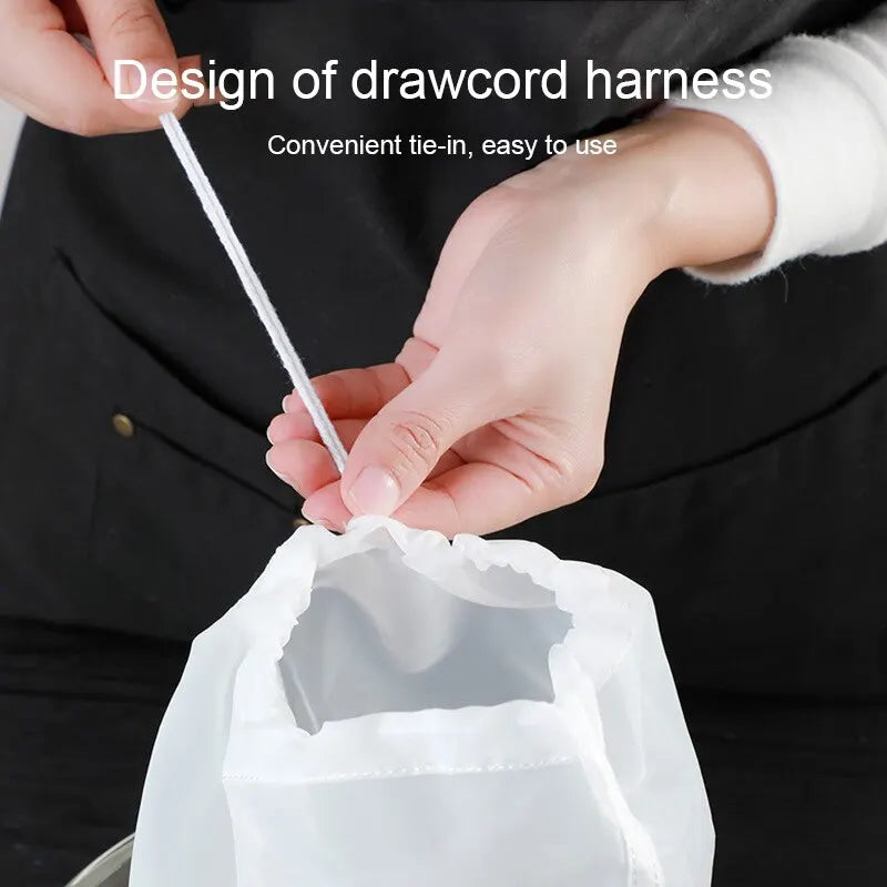 Reusable Mesh Filter Bags for Nut Milk Coffee Oil & Yogurt - 2 Pack