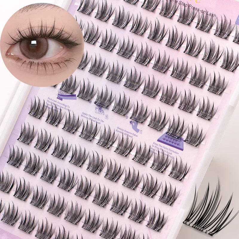Self Adhesive False Eyelashes 10-13mm Reusable Natural Soft Long Lasting Makeup