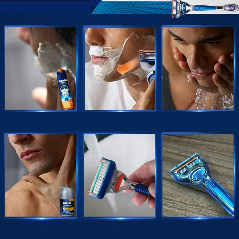 Men's Fusion Razor Replacement Blades with 5-Layer Technology – Compatible with All Fusion Handles