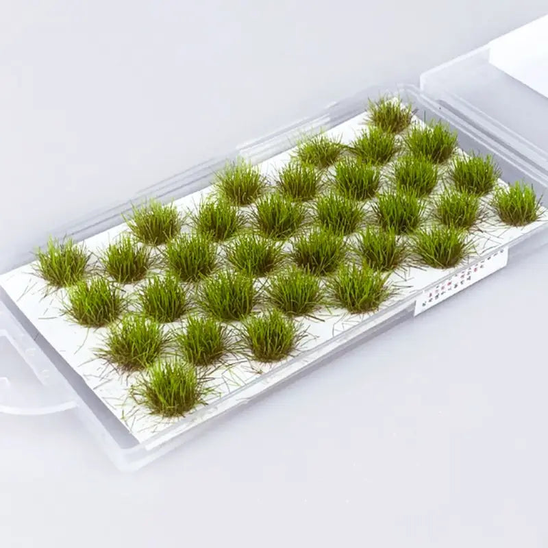Multicolor Miniature Grass Bush Set for Dioramas and Model Scenery - 32PCS