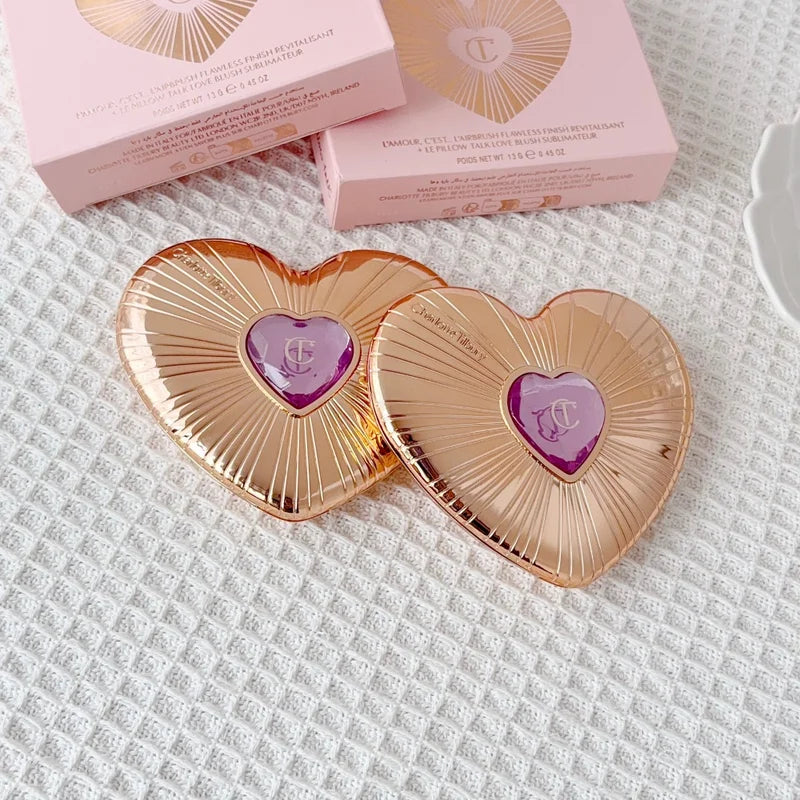 Makeup Lipstick & Lip Liner Set with Blush and Foundation - Natural Dewy Finish