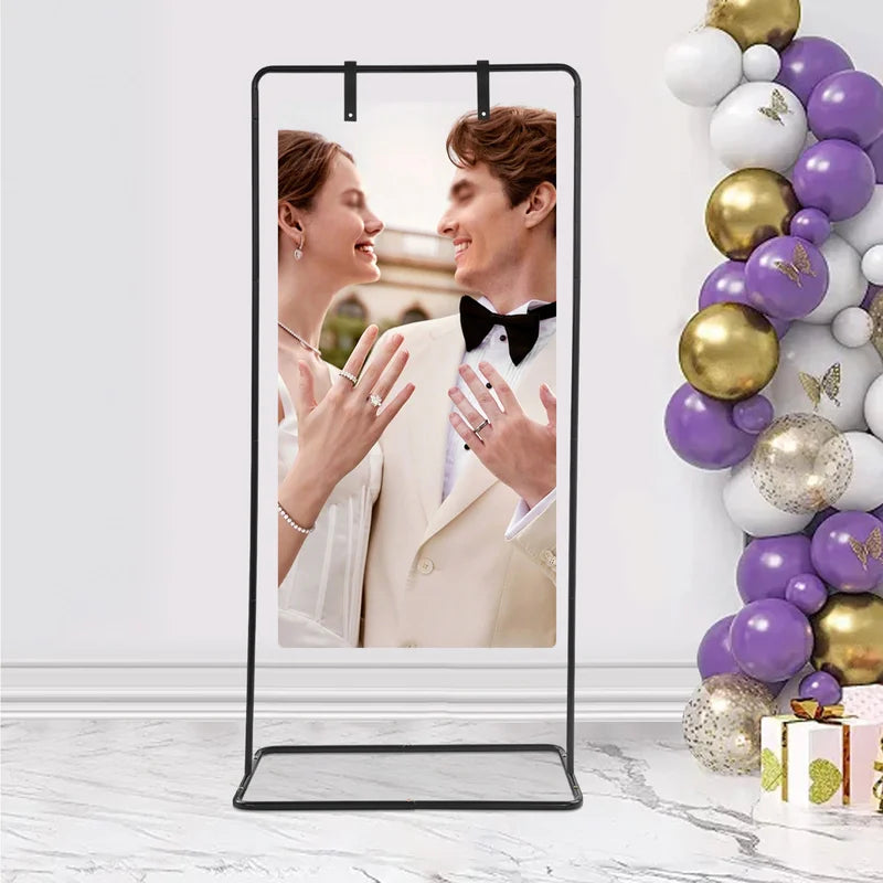 Wedding Sign Holder Adjustable Floor Display Stand 175x80cm Black