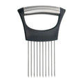 Stainless Steel Onion Cutter Holder Food Slicer Kitchen Gadget