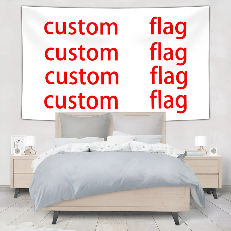 Outdoor Custom Printed Flag 60x90cm & 90x150cm with Brass Grommets & Shaft Cover