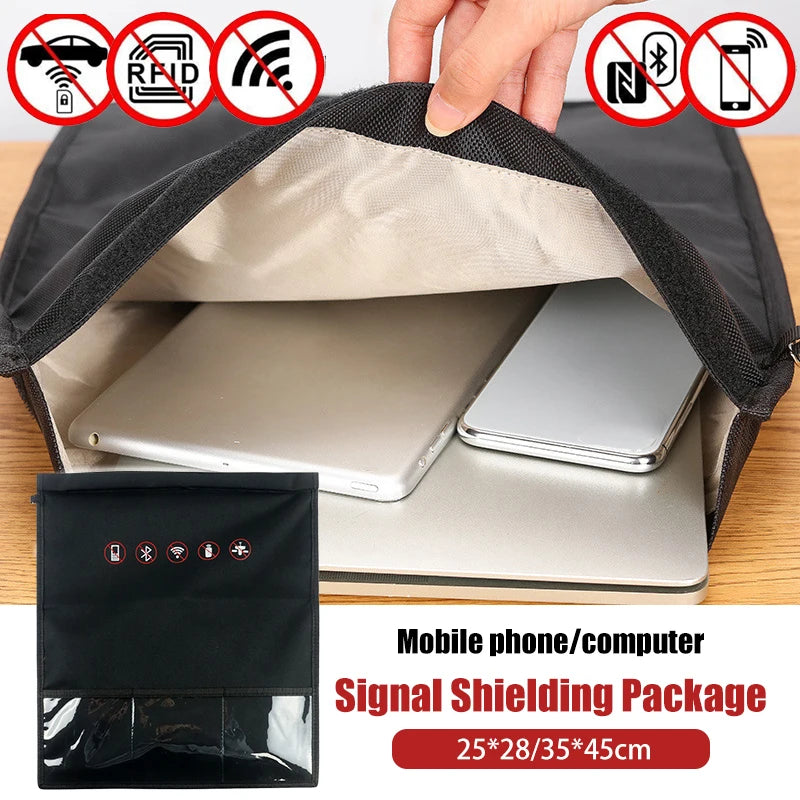 Faraday Signal Blocking Bag for Phones, Cards & Devices - Anti-Radiation Privacy Pouch