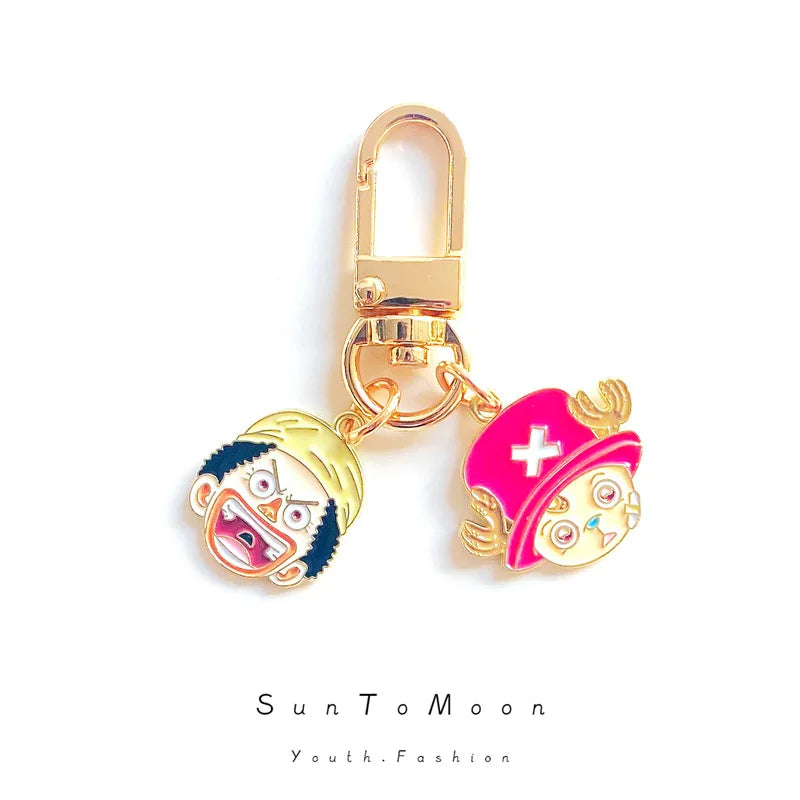 Anime Character Keychain Monkey D. Luffy Nami Bluetooth Headset Charm - Toy Jewelry Gift