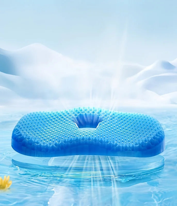 Gel U-Shaped Seat Cushion for Long Sitting, Ergonomic Soft Gel Pad for Office & Home