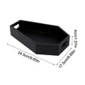 Coffin Shape Black Wooden Storage Tray Gothic Decor Halloween Gift