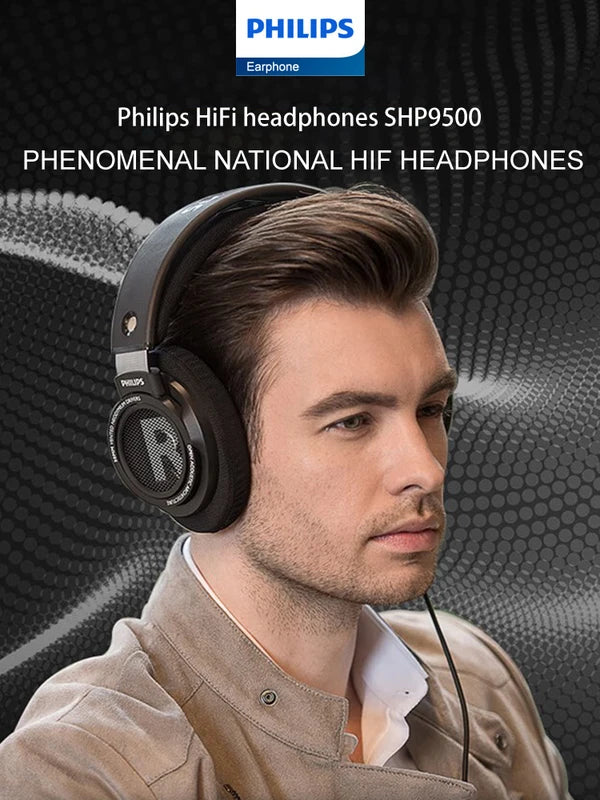 Wired Gaming Headphones with 3.5mm & 6.3mm Connectors, HiFi Stereo Sound, Portable Carrying Bag