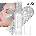 Colorful Body Glitter Stick with Sequins & Shimmer Topcoat for Makeup & Hair - Festive Glam