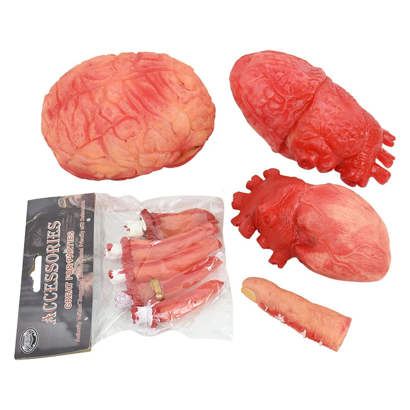 Halloween Bloody Fake Human Organ and Body Part Props for Party Decor