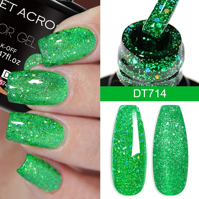 7.3ml Nail Gel Polish Kit Semi Permanent Manicure DIY Nail Supplies Base Top Coat