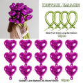 Love Balloon Bouquet Set - Red and Green Latex DIY Long Balloons for Confession and Party Decorations