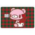 Cute Pink Bear Credit Card Skin Stickers for Visa JCB Mastercard IC Cards