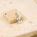 Minimalist Trendy Silver Initial Charm Pendant Stainless Steel Jewelry