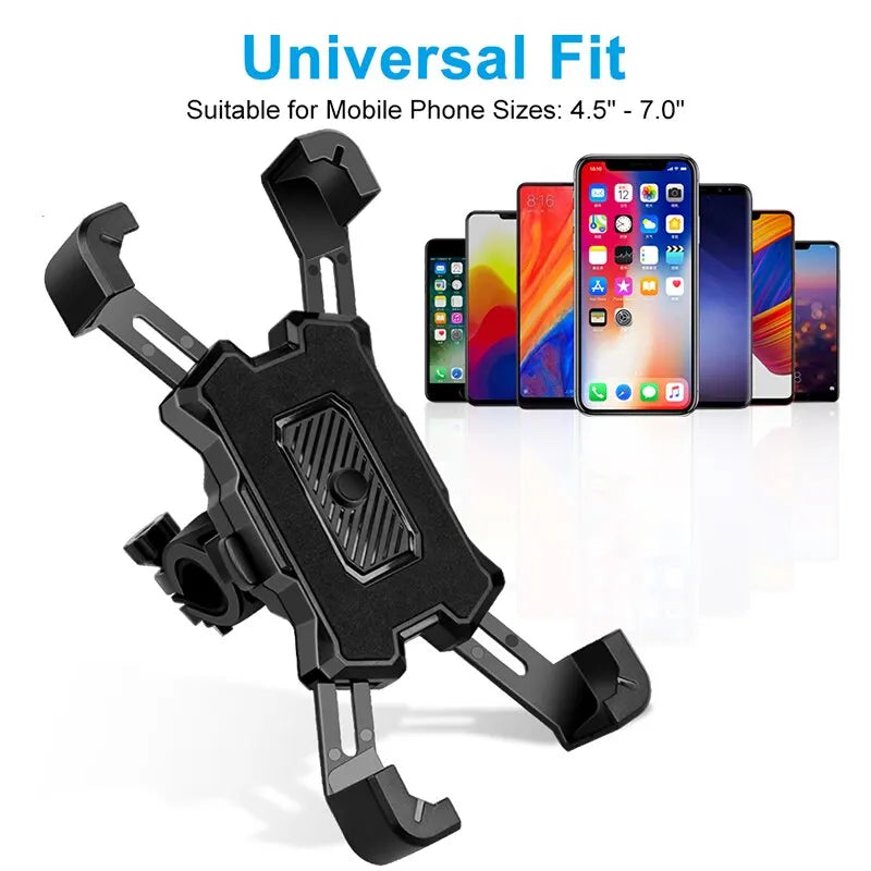 Universal Bike Phone Holder with 360° Rotation for Bicycle & Motorcycle