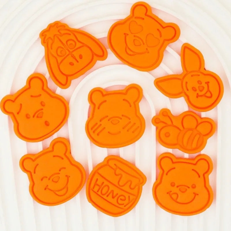 3D Cartoon Winnie The Pooh Cookie Cutter Set for Baking & Clay Crafting