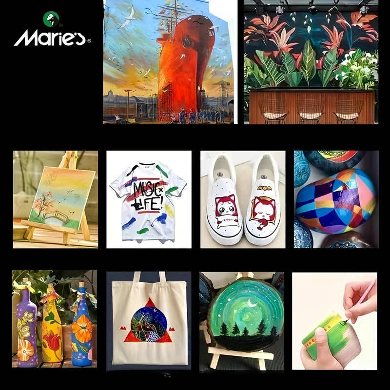 300ml Acrylic Paint for Art Wall, DIY Crafts, Hand-Painted Clothes & Shoes, Indoor Use