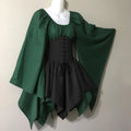 Halloween Fairy Elf Costume for Women Princess Cosplay Vintage Dress