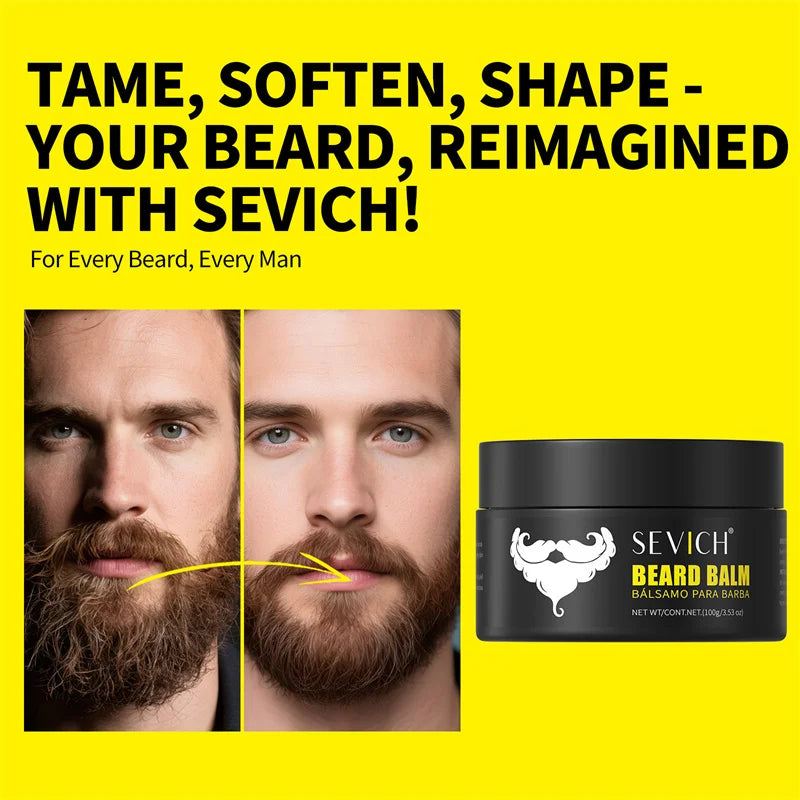 Men's Beard Balm Wax for Growth & Moisturizing - Smoothing & Styling