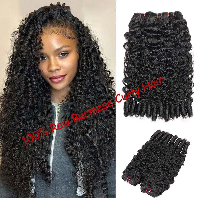 20A Mink Burmese Curly Human Hair Bundles - Deep Wave Virgin Hair Extensions