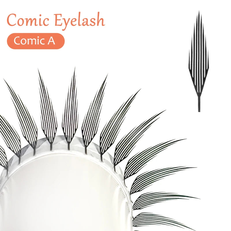 Lightweight Manga False Eyelashes Premade Fans for Makeup - Multiple Variants