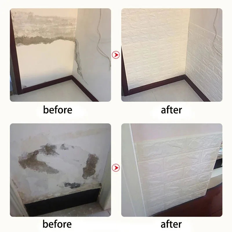 Self-Adhesive 3D Foam Wallpaper for Wall Decoration - Waterproof & Easy to Install