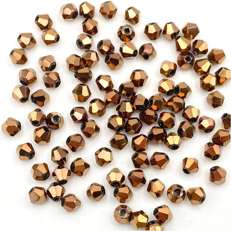 Multicolor Bicone Crystal Beads for Jewelry Making - Loose Glass Spacer Stones
