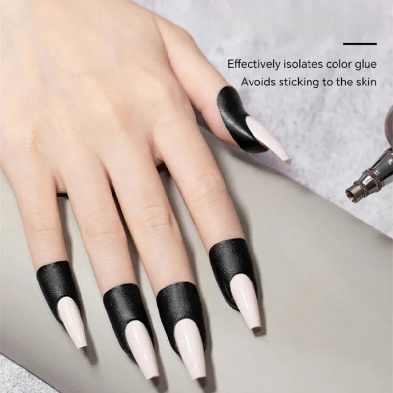 Nail Art Anti-Spill Stickers U-Shape Finger Edge Protectors for Nail Polish & Gel