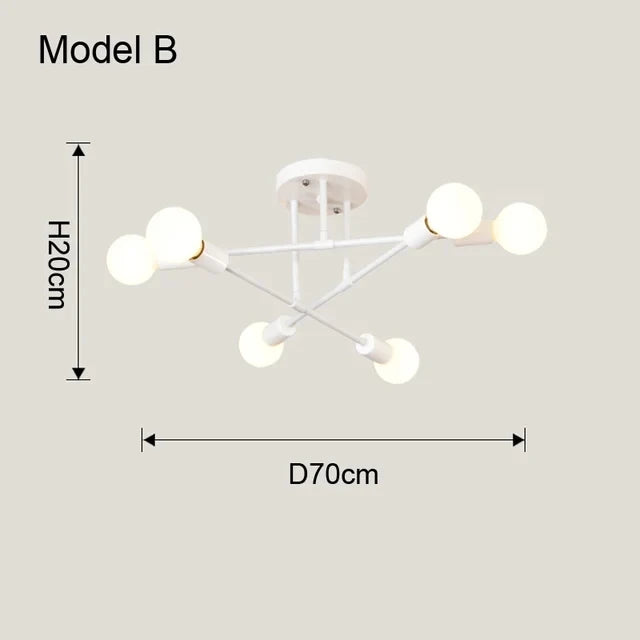 Nordic Minimalist Pendant Light Ceiling Lamp LED Chandelier for Bedrooms Living Rooms