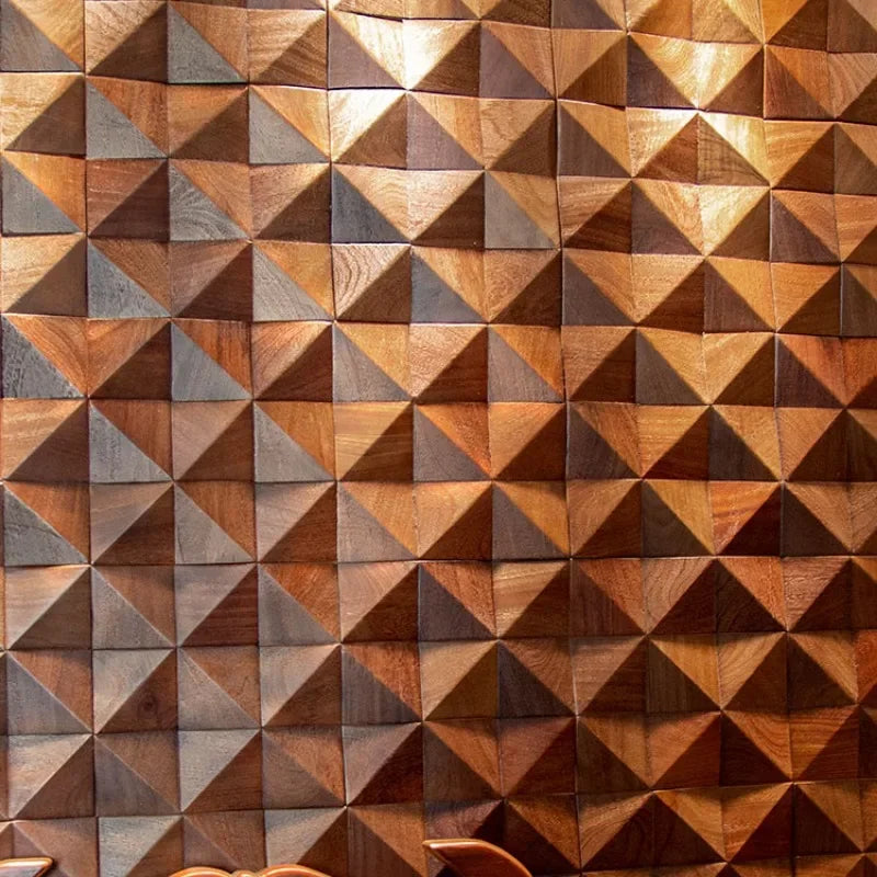 3D Wooden Mosaic Tile Acoustic Diffuser Panel for Studio & Wall Decor