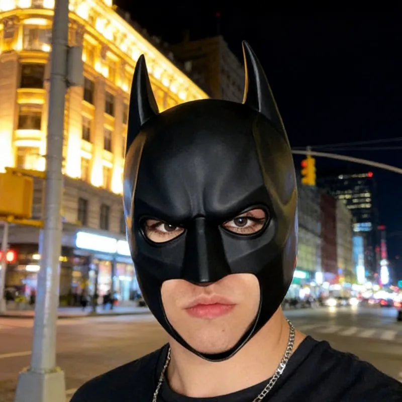 Full Face Bat Masquerade Mask Latex Costume Headgear for Halloween & Parties