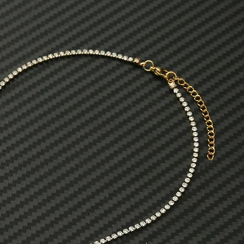 Dainty Tennis Chain Necklace for Women Gold Silver Cubic Zirconia Jewelry Gift