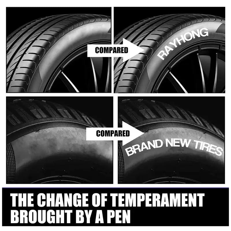 Waterproof Car Tire Paint Markers Set - Fast Dry & Permanent Oil-Based Ink