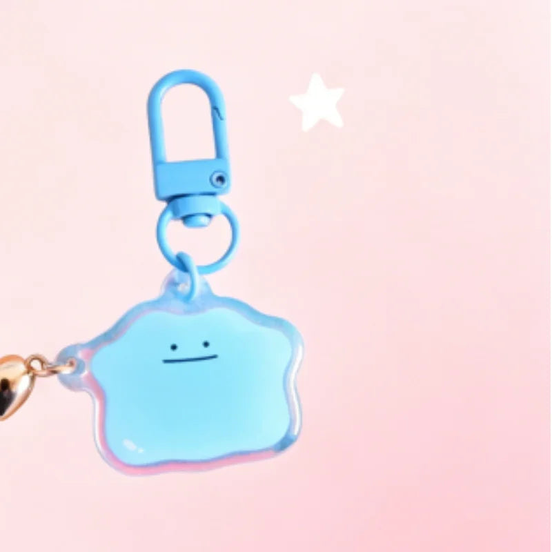 Matching Heart Acrylic Keychain Pair - Magnetic Couple Bag Charm